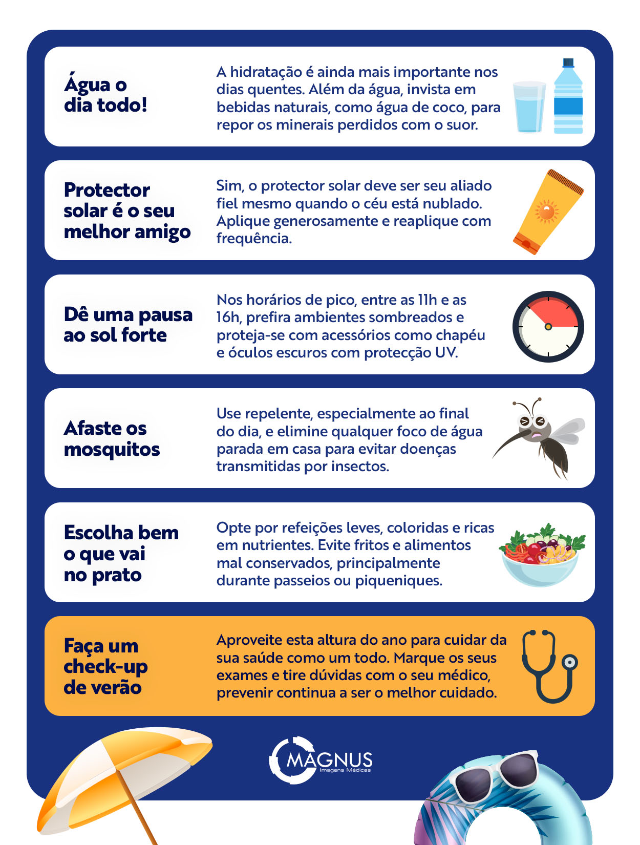 Check list de cuidados para o verão